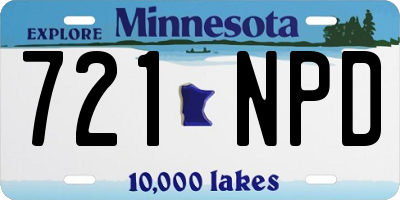 MN license plate 721NPD