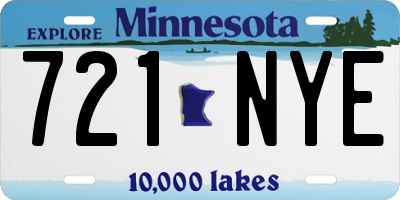 MN license plate 721NYE