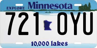 MN license plate 721OYU