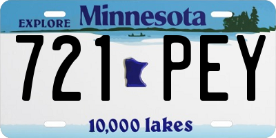 MN license plate 721PEY
