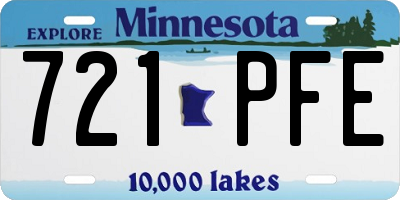 MN license plate 721PFE
