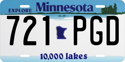 MN license plate 721PGD