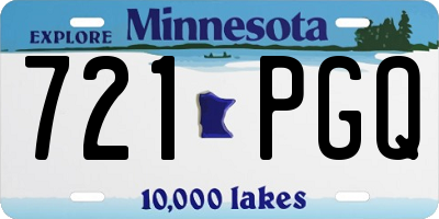 MN license plate 721PGQ