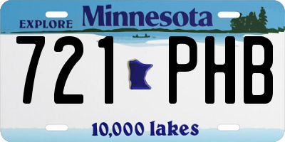 MN license plate 721PHB