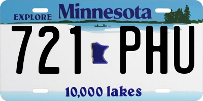MN license plate 721PHU