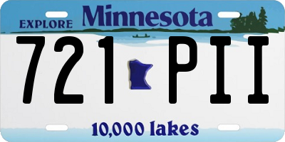 MN license plate 721PII
