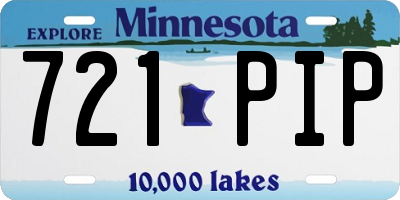 MN license plate 721PIP