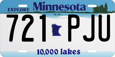 MN license plate 721PJU