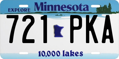 MN license plate 721PKA