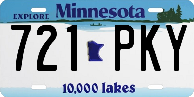 MN license plate 721PKY