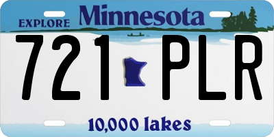 MN license plate 721PLR