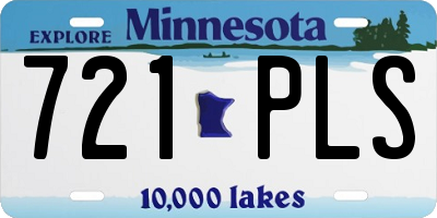 MN license plate 721PLS