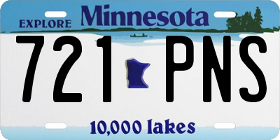 MN license plate 721PNS