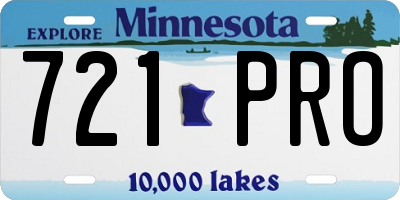 MN license plate 721PRO