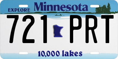 MN license plate 721PRT