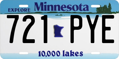 MN license plate 721PYE