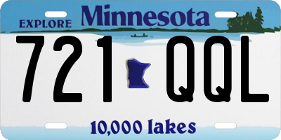 MN license plate 721QQL