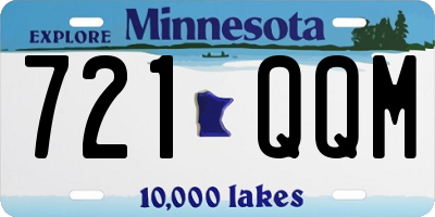 MN license plate 721QQM