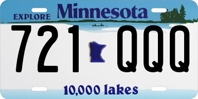 MN license plate 721QQQ