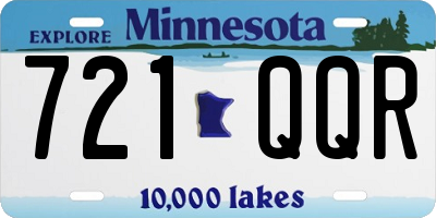 MN license plate 721QQR
