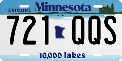 MN license plate 721QQS