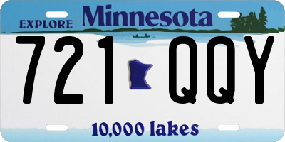 MN license plate 721QQY