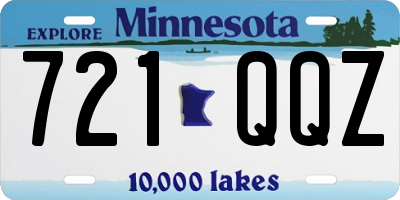 MN license plate 721QQZ