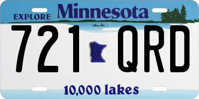 MN license plate 721QRD