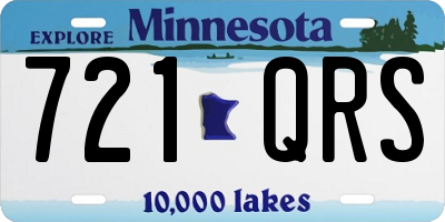 MN license plate 721QRS