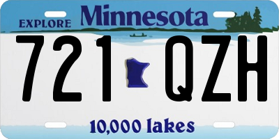 MN license plate 721QZH