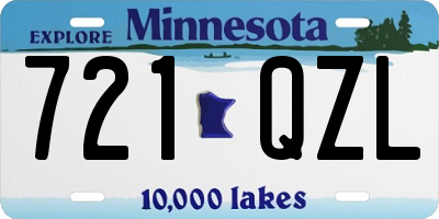 MN license plate 721QZL