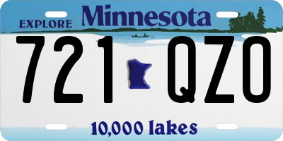 MN license plate 721QZO