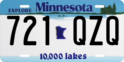 MN license plate 721QZQ