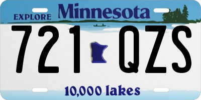 MN license plate 721QZS