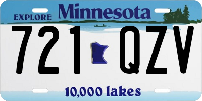 MN license plate 721QZV