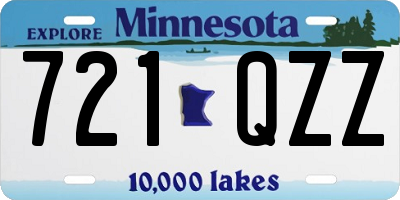 MN license plate 721QZZ