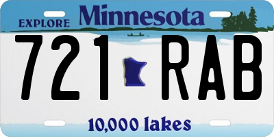 MN license plate 721RAB