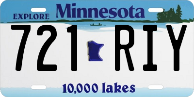 MN license plate 721RIY