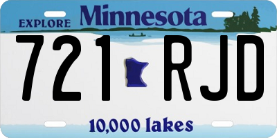 MN license plate 721RJD