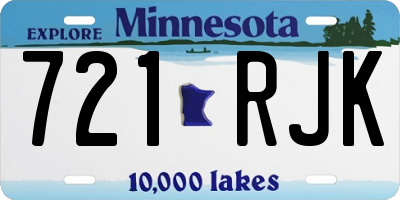 MN license plate 721RJK
