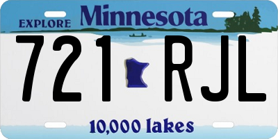 MN license plate 721RJL
