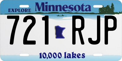 MN license plate 721RJP