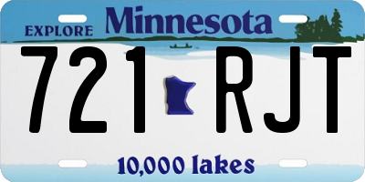 MN license plate 721RJT
