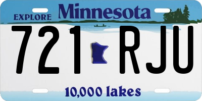 MN license plate 721RJU