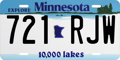 MN license plate 721RJW