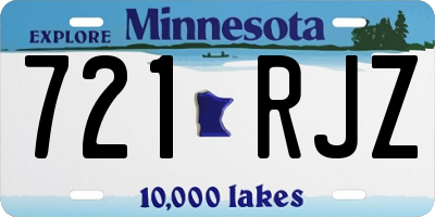 MN license plate 721RJZ