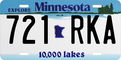 MN license plate 721RKA