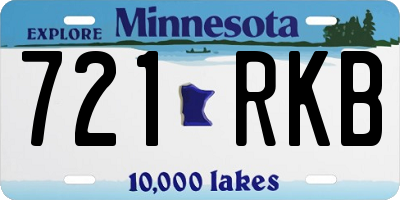 MN license plate 721RKB