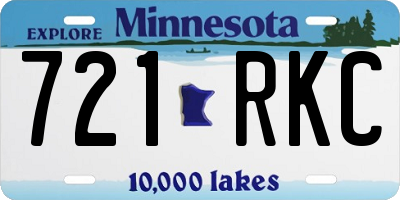 MN license plate 721RKC