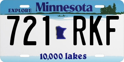 MN license plate 721RKF